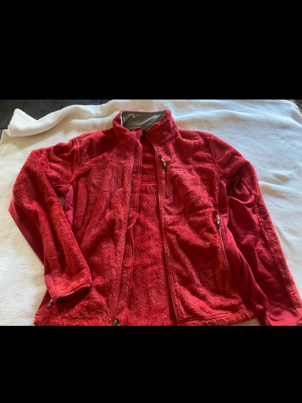 Mountain Hardwear Women's Red Fleece Jacket - Plush Zip Front